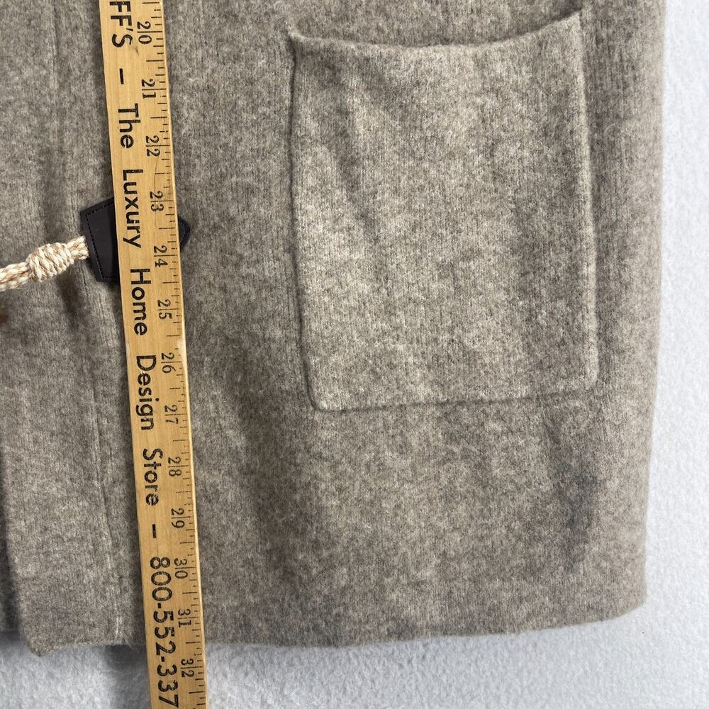 ZARA Sweater Womens XS S Wool Blend Oversized Cardigan Toggle Coatigan Beige - Picture 11 of 12